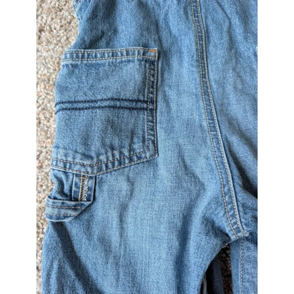 OshKosh B'gosh Kids Blue Denim Bib Overalls Carpenter Pants Medium Wash 2T